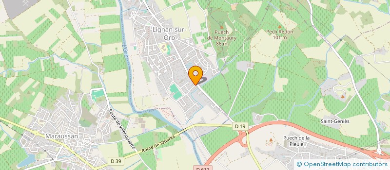 localisation de l'entreprise SAS LE CANOTIER  LIGNAN-SUR-ORB