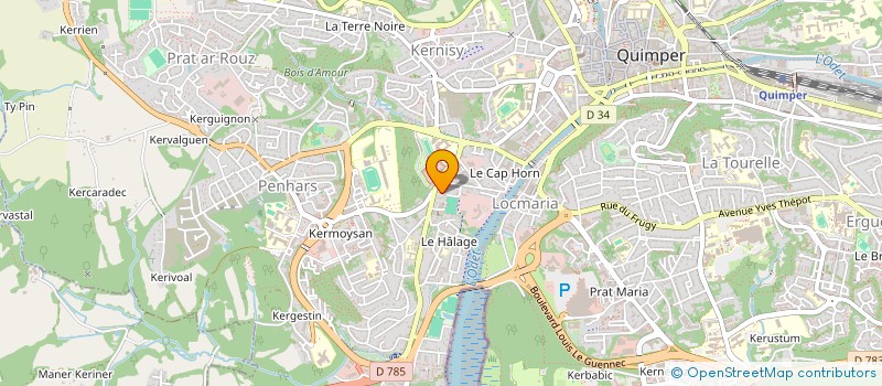localisation de l'entreprise SAS LE CHIEN VERT à QUIMPER