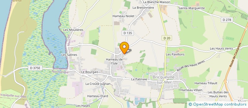 localisation de l'entreprise SAS LE COELACANTHE  BRICQUEVILLE-SUR-MER