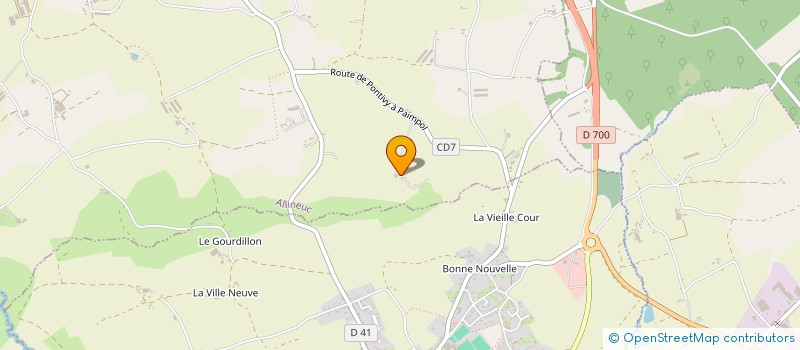 localisation de l'entreprise SAS LE  HUIDOUX JC  ALLINEUC