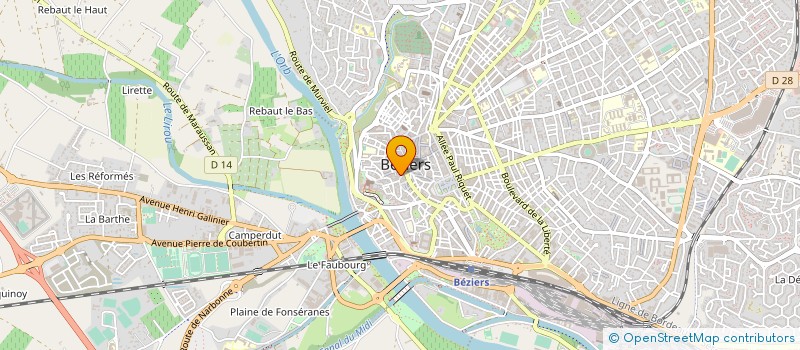 localisation de l'entreprise SAS LE KOMPTOIR DU FORUM à BEZIERS