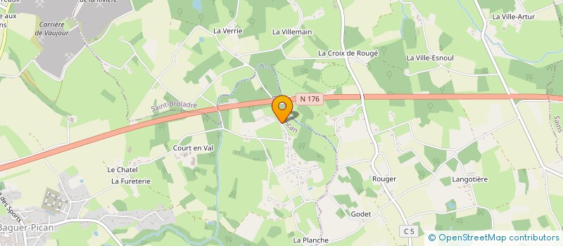 localisation de l'entreprise SAS LE PETIT MESNIL  BAGUER-PICAN