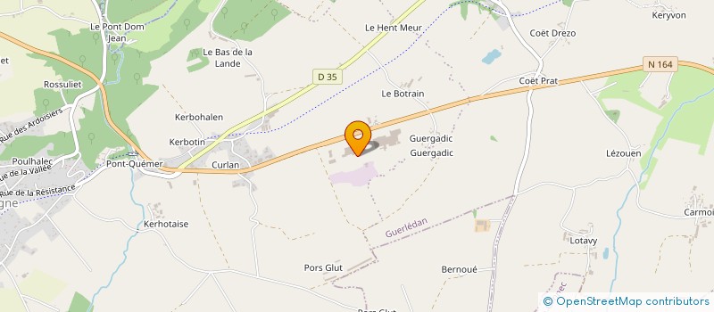 localisation de l'entreprise SAS LE PLENIER BOSCHER à GUERLEDAN