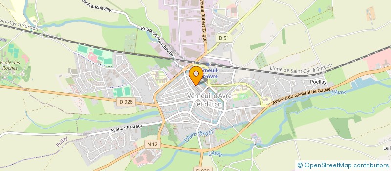 localisation de l'entreprise SAS LE QG  VERNEUIL D'AVRE ET D'ITON