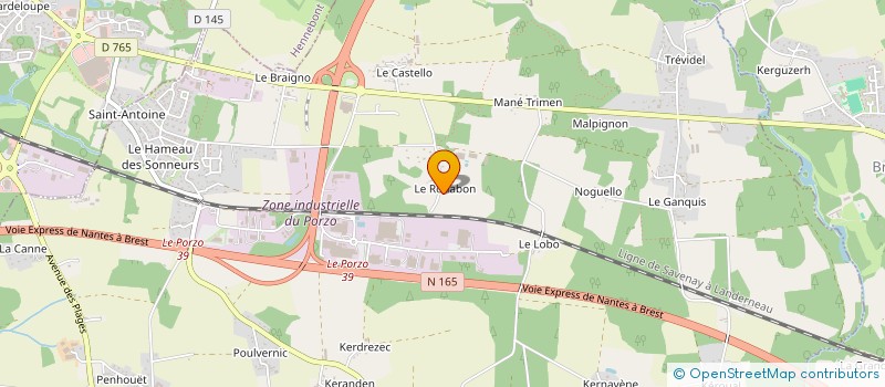 localisation de l'entreprise SAS LE ROHABON  KERVIGNAC