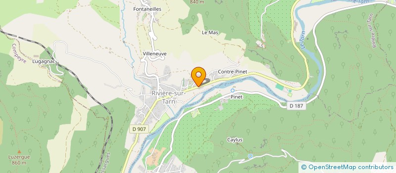 localisation de l'entreprise SAS LE VIEUX NOYER  RIVIERE-SUR-TARN