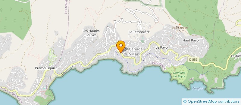 localisation de l'entreprise SAS LE VINDEUX à RAYOL-CANADEL-SUR-MER