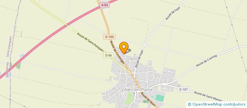 localisation de l'entreprise SAS LES 2 P  VILLIERS-EN-PLAINE