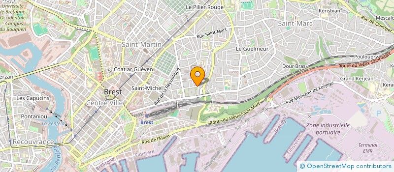 localisation de l'entreprise SAS LES 4H  BREST