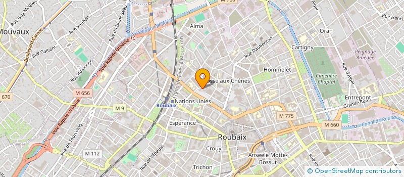 localisation de l'entreprise SAS LES AUBAINES MAGASINS à ROUBAIX
