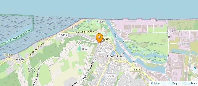 localisation de l'entreprise SAS LES BAINS à HONFLEUR