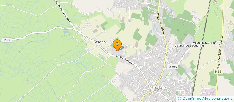localisation de l'entreprise SAS LES CABANES à SOULLANS
