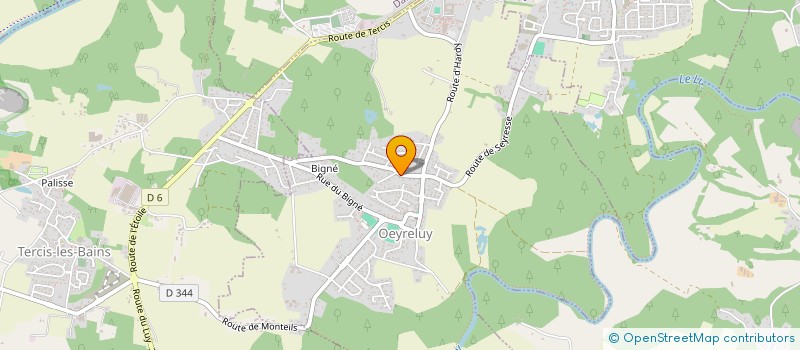 localisation de l'entreprise SAS LES DEMEURES DU HARDY  OEYRELUY