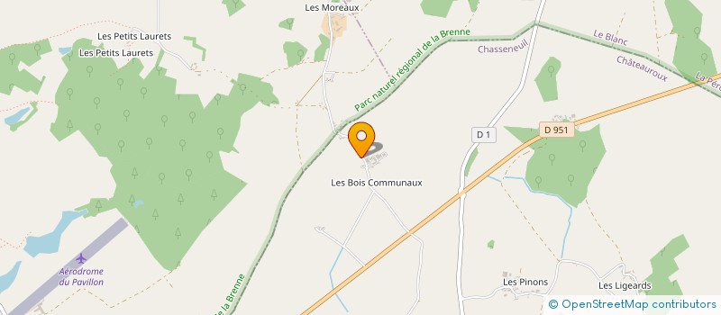 localisation de l'entreprise SAS LES GLANDIERS à CHASSENEUIL