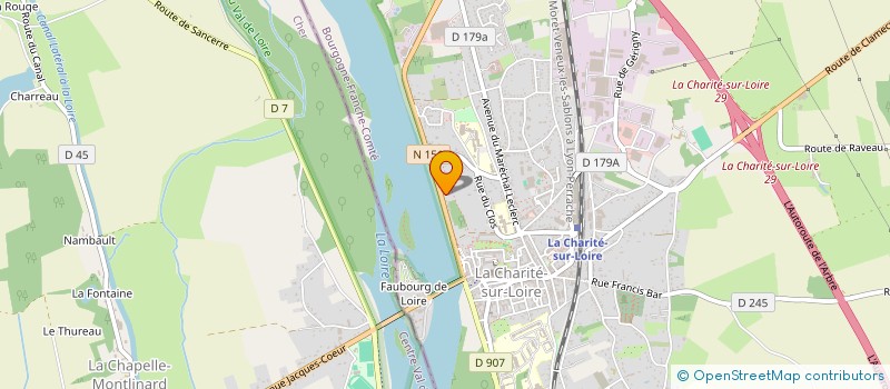 localisation de l'entreprise SAS LES HALLES DE LOIRE à LA CHARITE-SUR-LOIRE