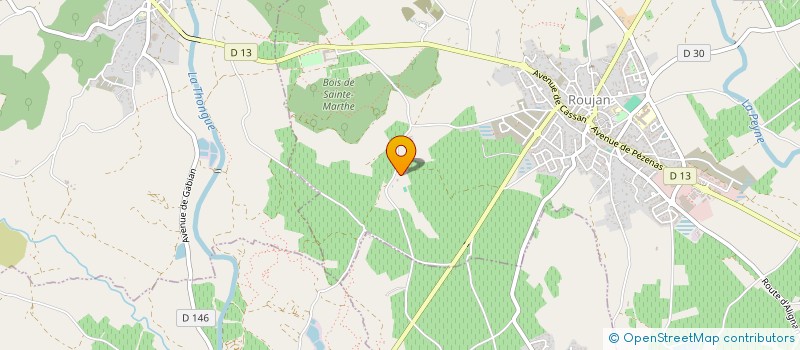 localisation de l'entreprise SAS LES MOUSSES  ROUJAN