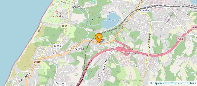 localisation de l'entreprise SAS LES OLIVIERS  BIDART