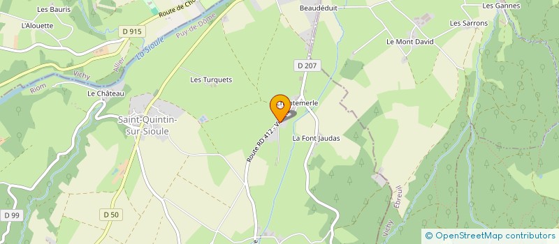 localisation de l'entreprise SAS LES PATUREAUX PRODUCTION  SAINT-QUINTIN-SUR-SIOULE