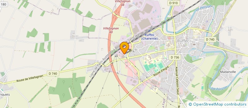 localisation de l'entreprise SAS LES PRODUCTEURS DE LONGCHAMPS à RUFFEC