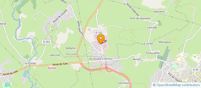 localisation de l'entreprise SAS LES QUATRE VOIES à NAUCELLES
