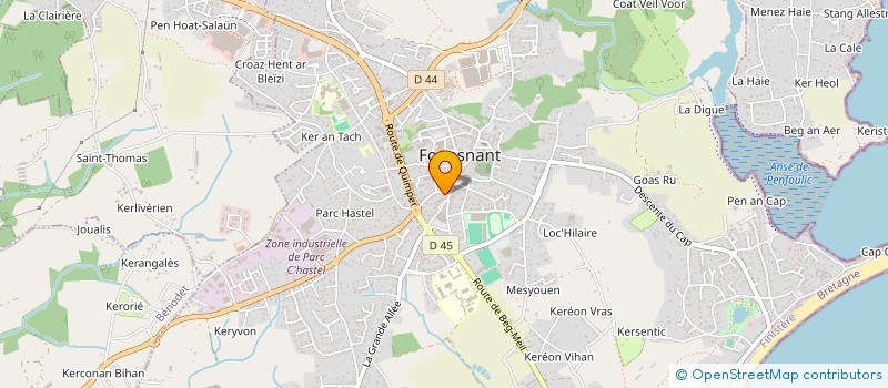 localisation de l'entreprise SAS LES RIBINES  FOUESNANT