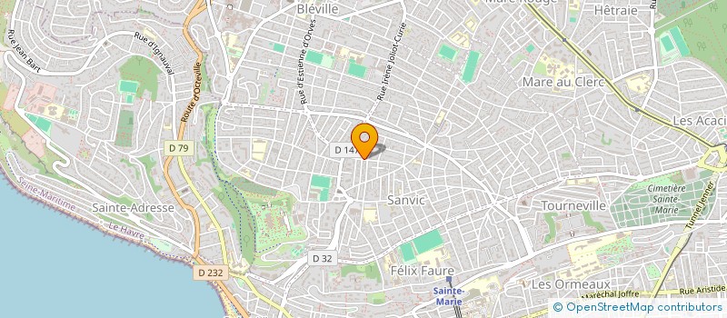 localisation de l'entreprise SAS LES TERRASSES DE SANVIC  LE HAVRE