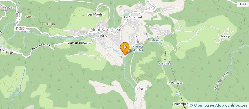 localisation de l'entreprise SAS LEVECQ  MONT-SAXONNEX