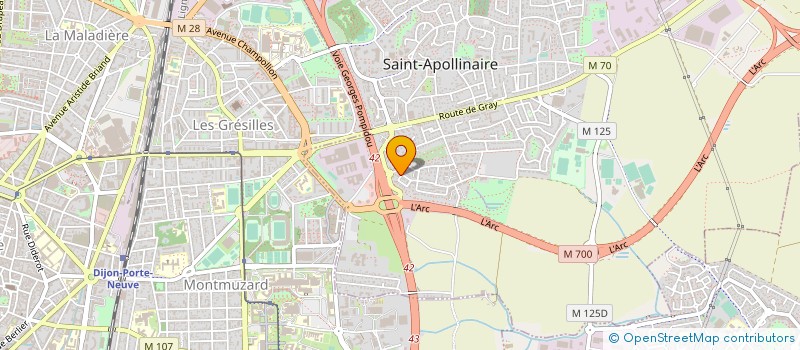 localisation de l'entreprise SAS LHAMZ  SAINT-APOLLINAIRE