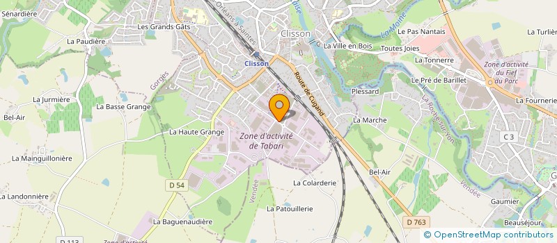 localisation de l'entreprise SAS LHOMMEAU  CLISSON