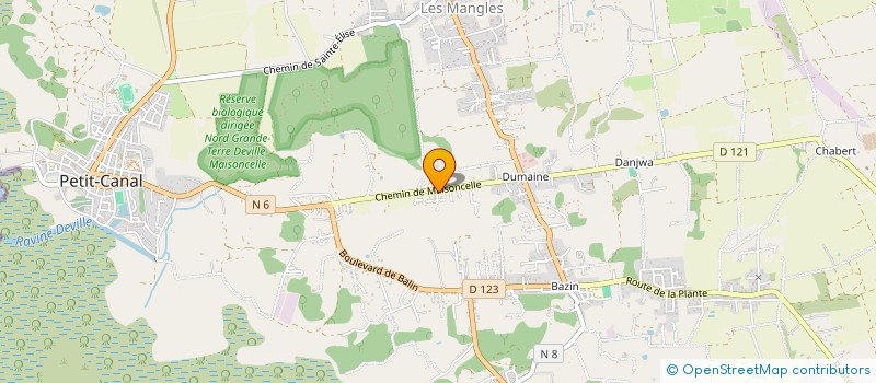 localisation de l'entreprise SAS LK LOC  PETIT-CANAL