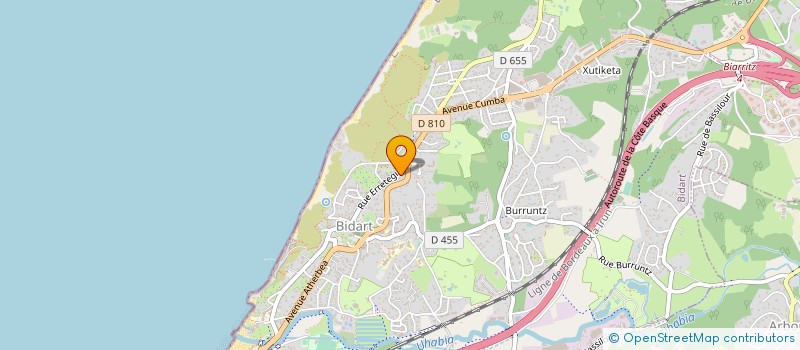 localisation de l'entreprise SAS LM HOLDING à BIDART