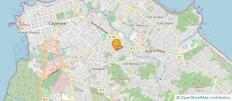 localisation de l'entreprise SAS LOISIRS GUYANE  CAYENNE