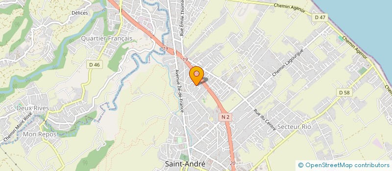localisation de l'entreprise SAS LV LOCATIONS à SAINT-ANDRE