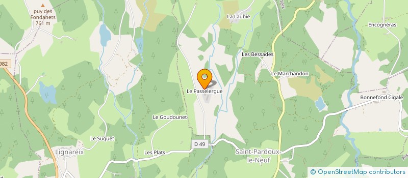 localisation de l'entreprise SAS LVES  SAINT-PARDOUX-LE-NEUF