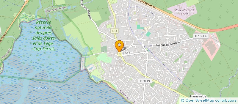 localisation de l'entreprise SAS LYANGE à ARES