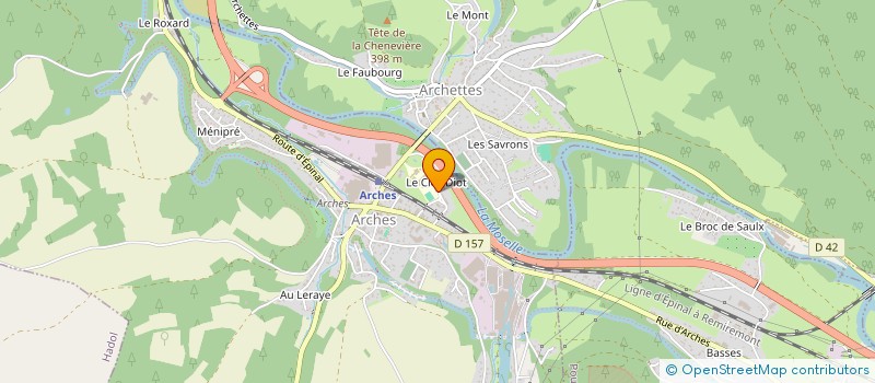 localisation de l'entreprise SAS M.B.  ARCHES