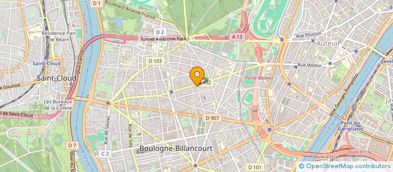 localisation de l'entreprise SAS M.B à BOULOGNE-BILLANCOURT