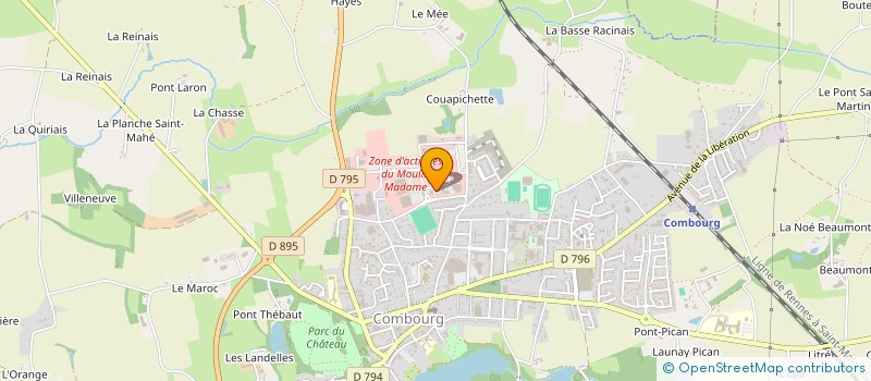 localisation de l'entreprise SAS M.G.E.D.  COMBOURG