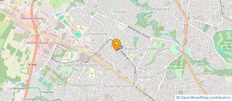 localisation de l'entreprise SAS M.L. LA SAPINIERE à ORVAULT