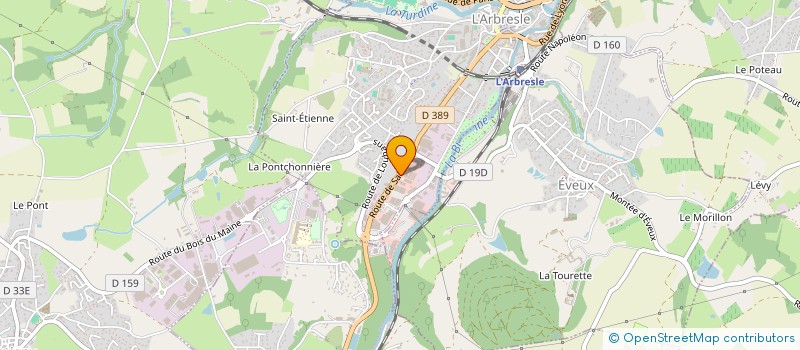 localisation de l'entreprise SAS MAITRE LOUISE PROUVOST-CLAEYS  L'ARBRESLE