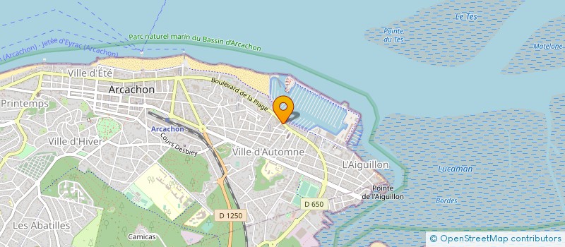 localisation de l'entreprise SAS MAITRISE D'OEUVRE ET COORDINATION DU BATIMENT à ARCACHON