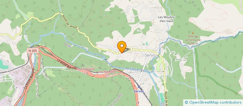 localisation de l'entreprise SAS MAMC REFUGE  SERVOZ