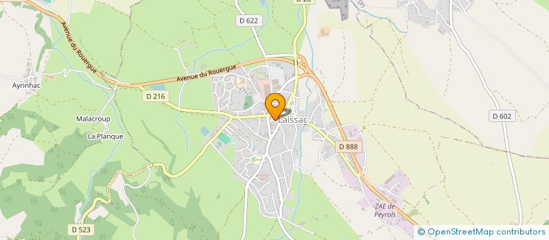 localisation de l'entreprise SAS MARCHE LAISSAGAIS  LAISSAC-SEVERAC L'EGLISE