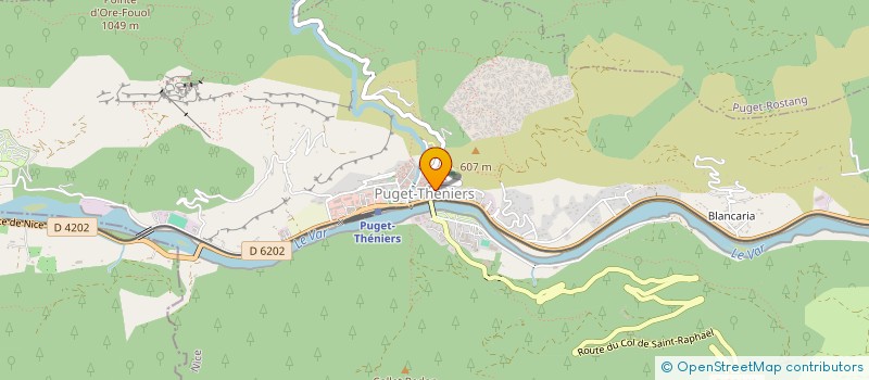 localisation de l'entreprise SAS MAT TOITURES  PUGET-THENIERS