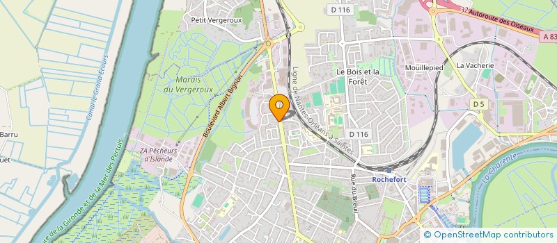 localisation de l'entreprise SAS MAUDUIT  ROCHEFORT