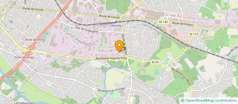 localisation de l'entreprise SAS MAURICE BONNET à VERTOU