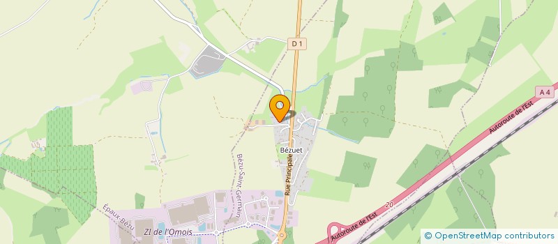 localisation de l'entreprise SAS MBI  BEZU-SAINT-GERMAIN