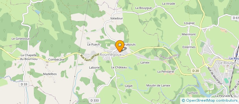 localisation de l'entreprise SAS MCM à ROUMEGOUX