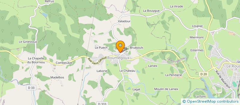 localisation de l'entreprise SAS ME à ROUMEGOUX