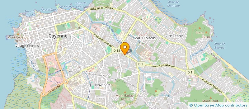 localisation de l'entreprise SAS MECA EXPERT AUTO à CAYENNE